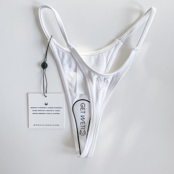 MINIMALE ANIMALE White Bikini Lucid Top (No Tag) & NWT Wall Street S Bottom - Picture 10 of 15